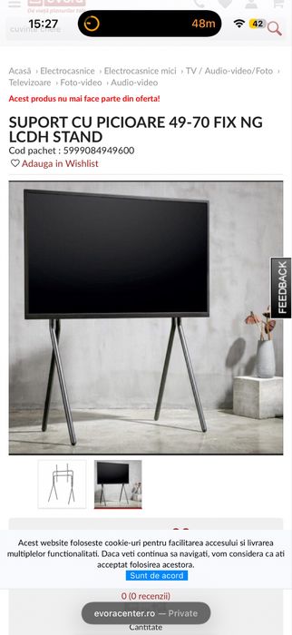 suport televizor tv negru