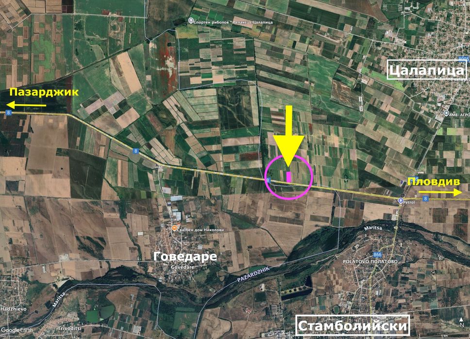Продава се Парцел в с. Цалапица, Област Пловдив - 14131 кв.м за 25 €/кв.м - Снимка #2
