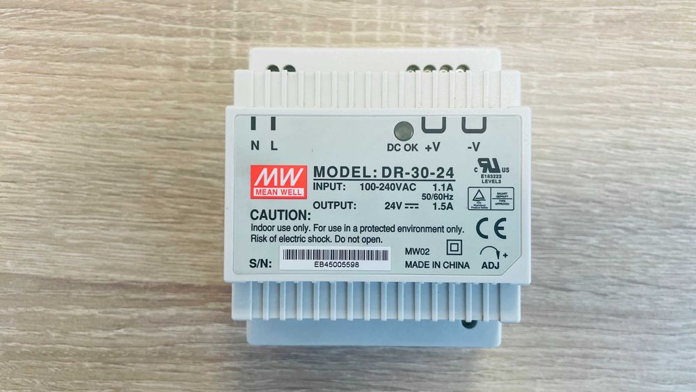 Sursa de alimentare MEAN WELL 24V, 1.5A cu montare pe sina DIN
