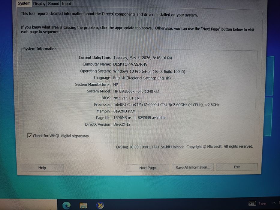 Vând HP elitebook folio 1040 g3