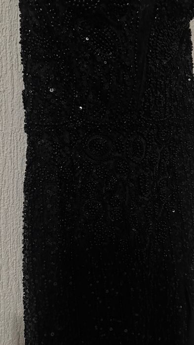 Бална черна рокля с камъни / рокля за специални поводи