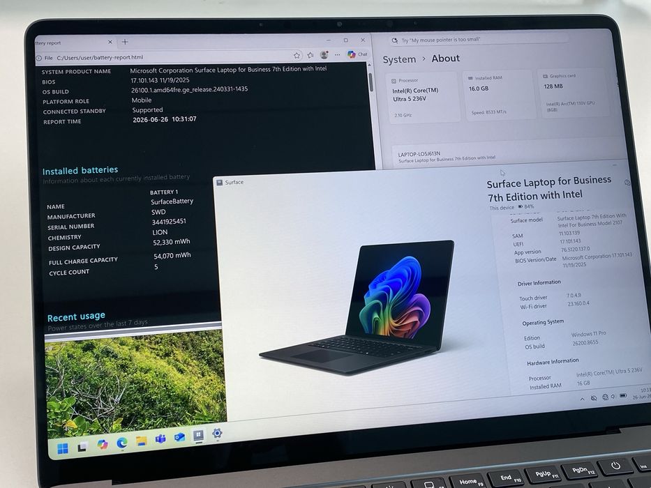 Microsoft Surface Laptop 7 for Business Intel 16/256