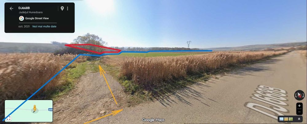 Teren ApăCanal extravilan Mărtinești între Simeria - Orăștie 23km Deva