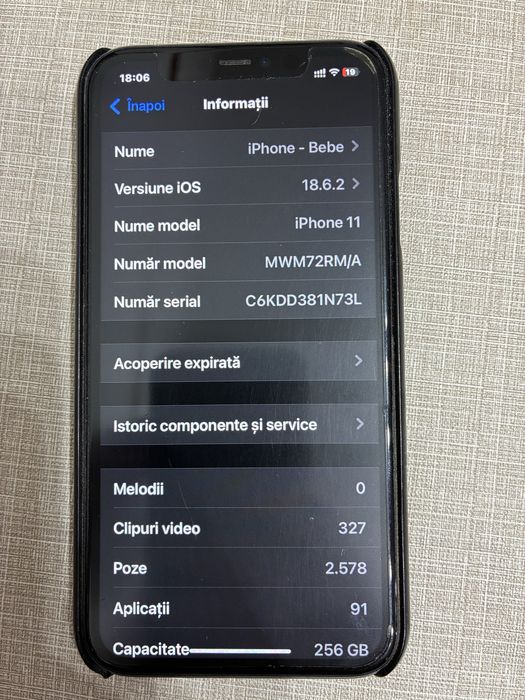 Iphone 11 256 GB black/negru