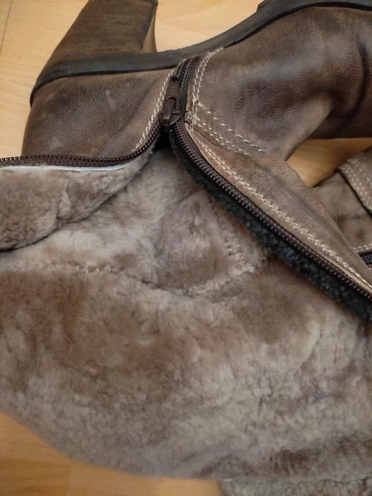 Топли зимни ботуши* Агнешка кожа* Елегантни* С грайфер