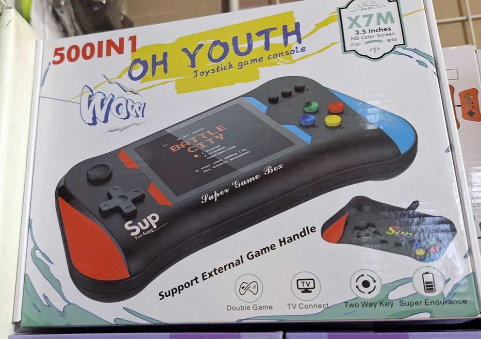 НОВ МОДЕЛ ! Игра SUP 500 игри + джойстик 3.5 инча връзка с телевизор