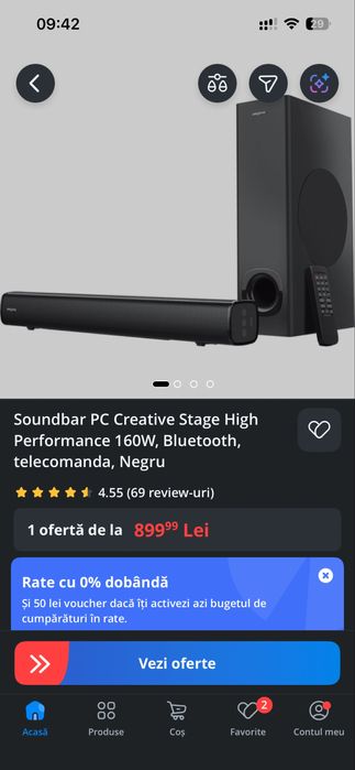 Sistem audio TV / PC , soundbar, subwoofer, bluetooth, ARC, HDMI, USB