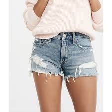 Pantaloni scurți blugi Abercrombie&Fitch Boyfriend short low rise