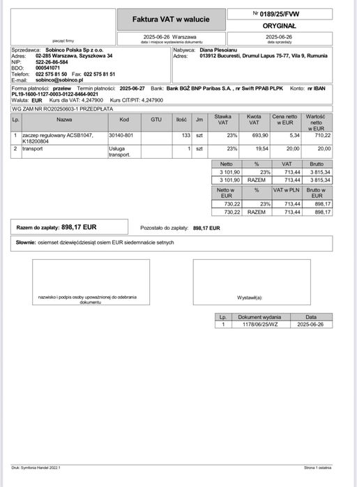 Accesorii reglaj geamuri Sobinco