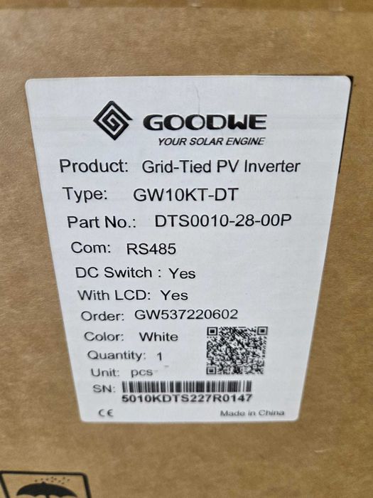 Invertor fotovoltaic trifazat GoodWe GW10KT-DT Nou - Agreat ANRE