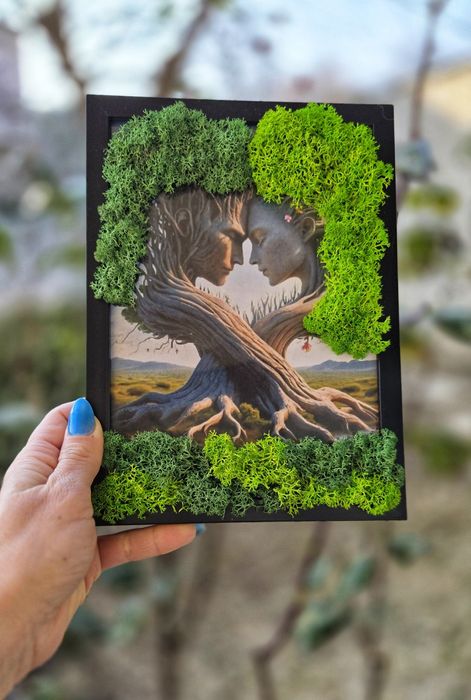 Картини за всеки повод декорирани със скандинавски мъх