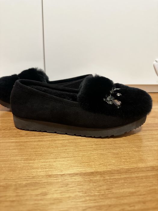 Mocasini imblaniti, blana naturala, marimea 39
