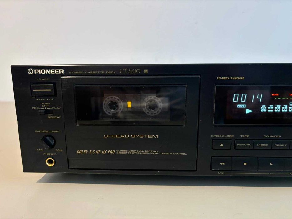 Deck Pioneer CT-S610  3HEAD-Cassette Tape Deck
