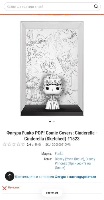 Фънко поп - Funko Pop - Cinderella - Sketched