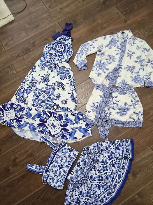 Сет Зара бяло и синьо