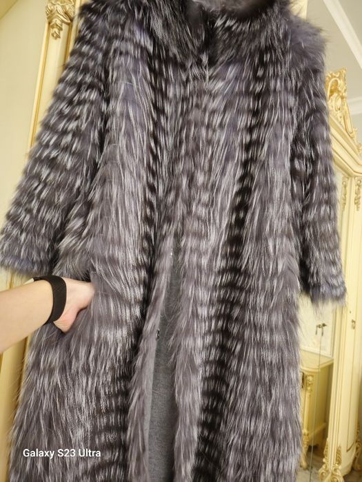 Чернобурка на трикотаже