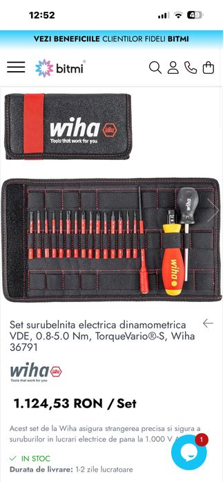 Set surubelnita electrica dinamometrica Wiha