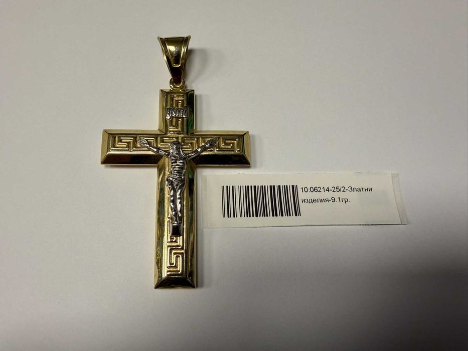 Златна висулка "КРЪСТ" - 9.1гр. - 14К