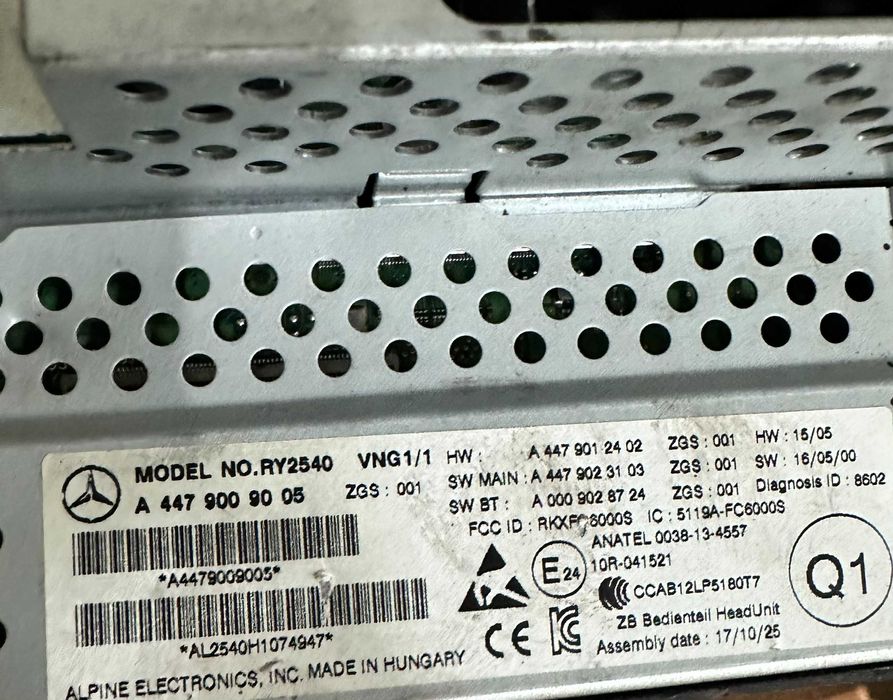 Navigatie cu Bluetooth, SDcard pentru Mercedes Vito V Class W447