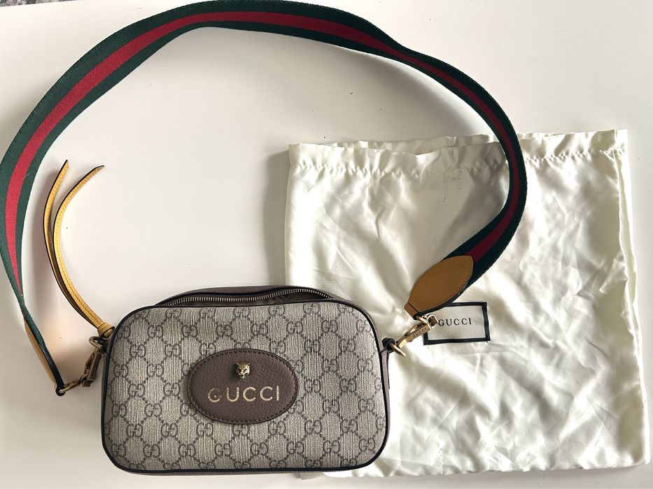 Gucci Neo Vintage Bag in GG Supreme Canvas and Leather – with Dust Bag