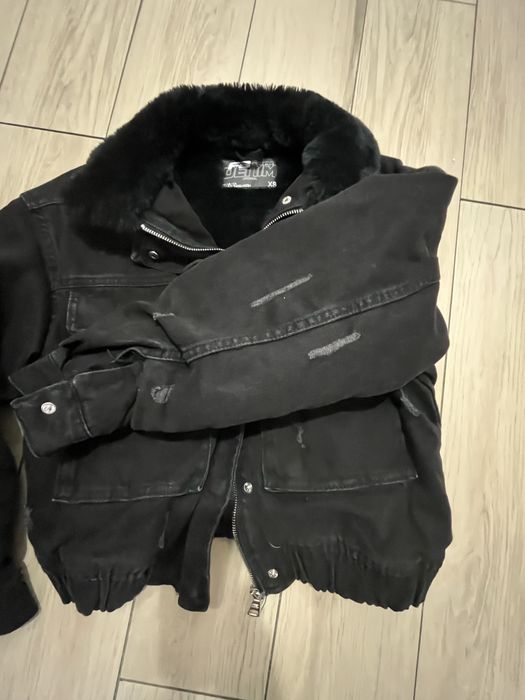 Дамско дънково зимно яке