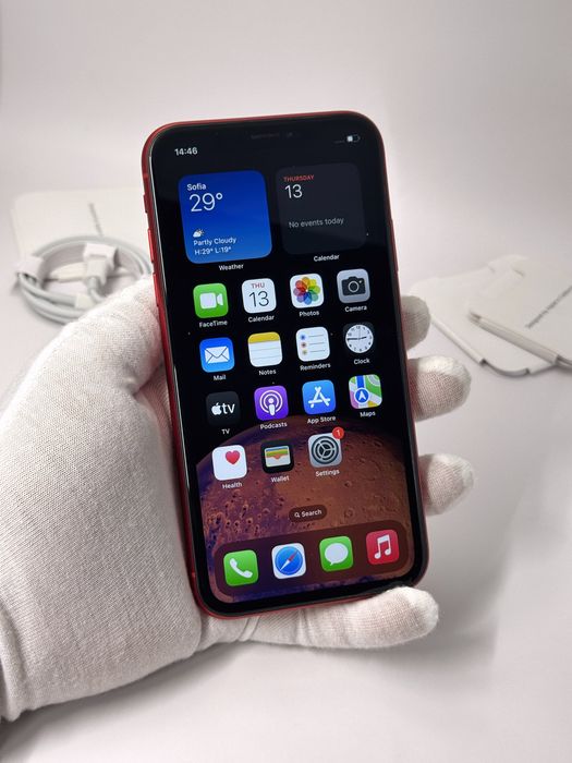 iPhone XR, 64GB, Product Red, 100% батерия, КАТО НОВ, 1г. ГАРАНЦИЯ!