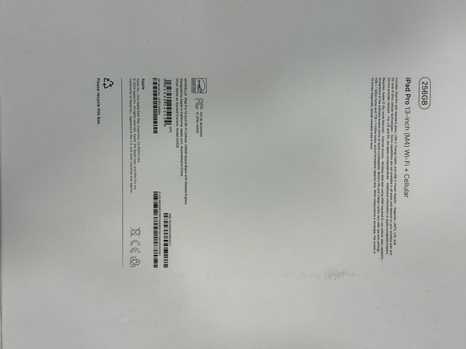iPad Pro 13” M4 256 WIFI 5G 97%