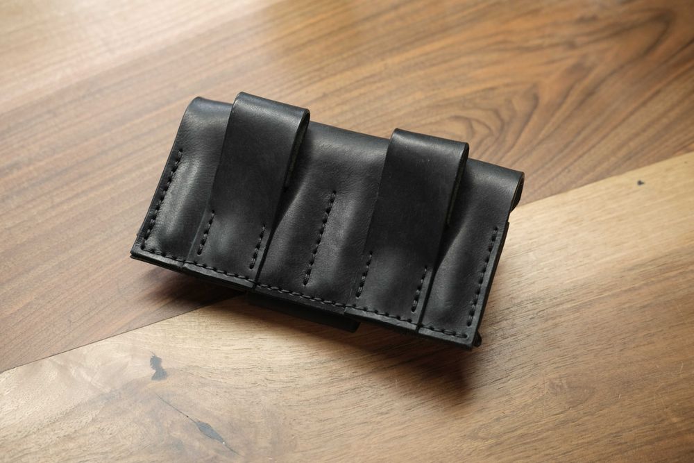 Кожена паласка за патрони 12 калибър, ръчна изработка