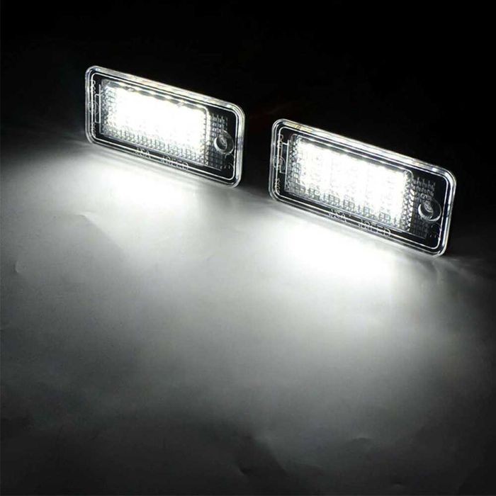 Set 2 Lampi Numar Inmatriculare Portbagaj LED AUDI A3 A4 A6 A8 Q7 RS4