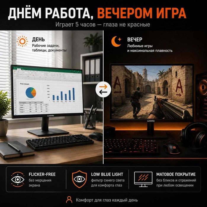 Монитор 24.5" Larento LT 25 черный