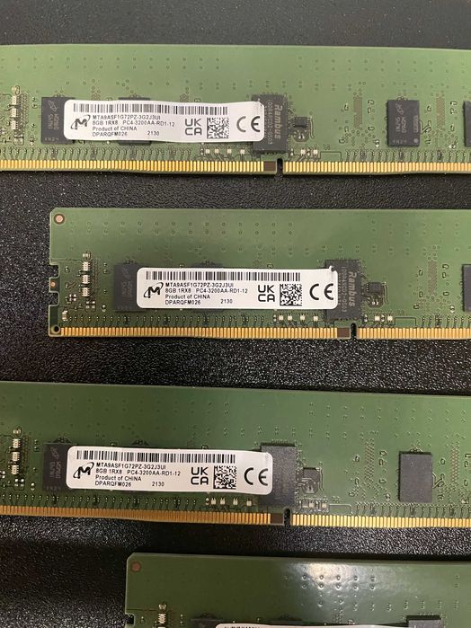 Memorii Server DDR4 Micron 8 Gb 3200, MTA9ASF1G72PZ-3G2J3UI