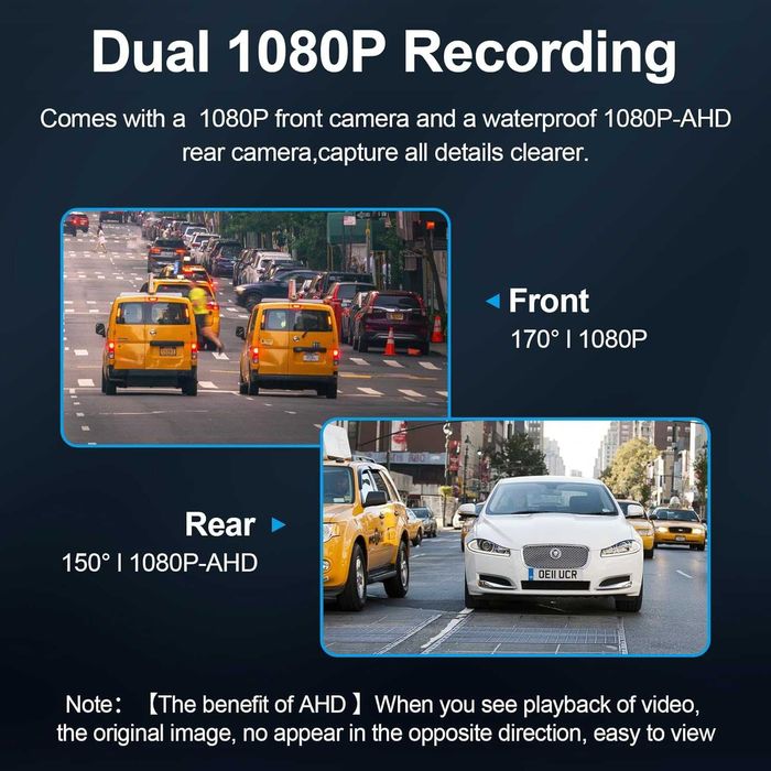 Yansoo Dash Cam + задна камера и карта  8GB карта