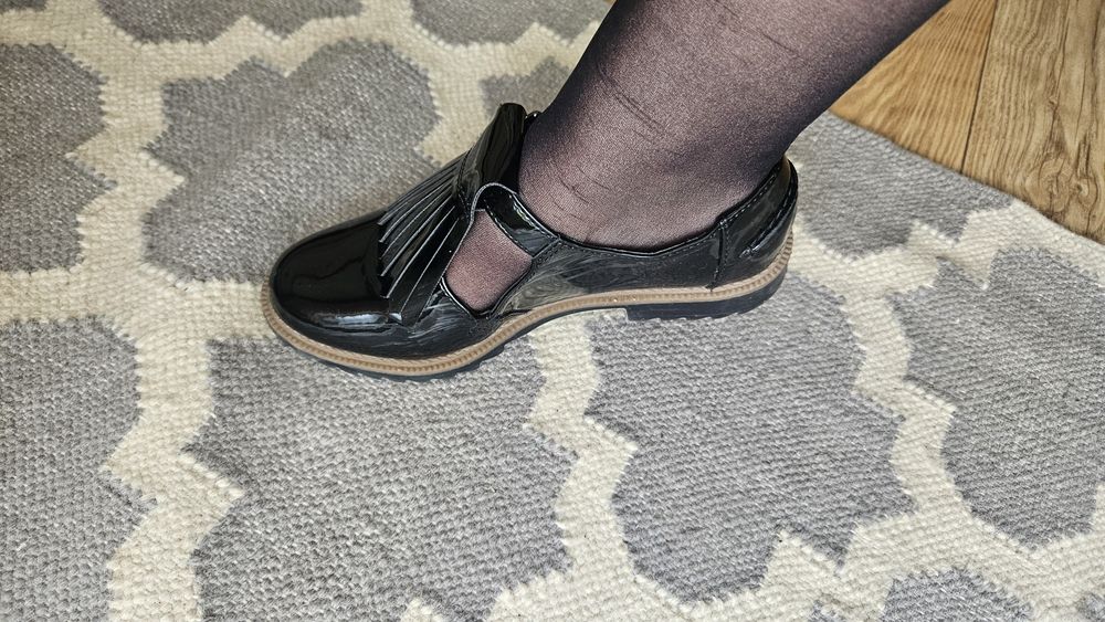 Pantofi piele ecologica, lac 36