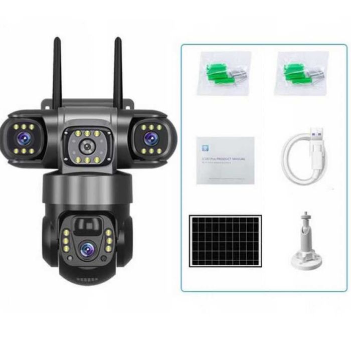 Соларна камера Lylu 4G със SIM и 4 лещи