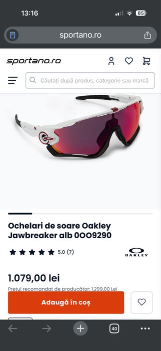 Ochelari de soare Oakley Jawbreaker alb