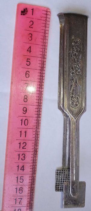 Стара щипка. посребрена. филигран