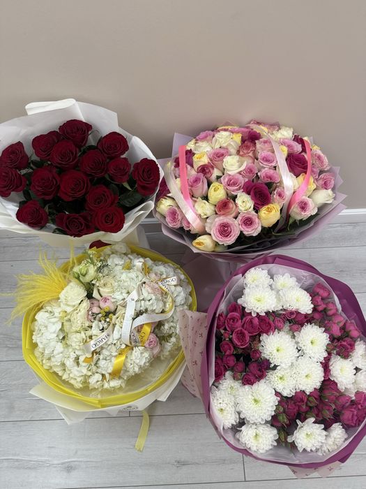 Букет Цветов розы и разные