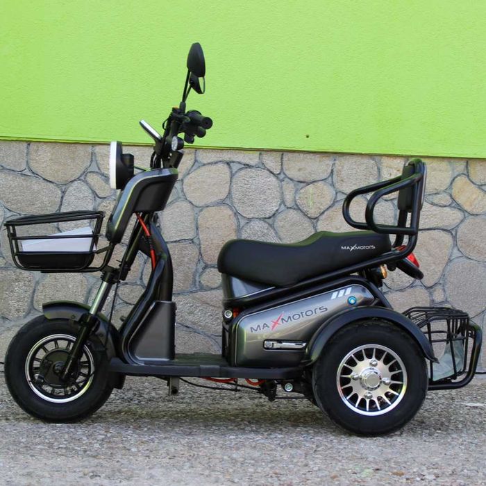 Двуместна електрическа триколка MaxMotors Pudding GRAY,1800W-48V-20Ah