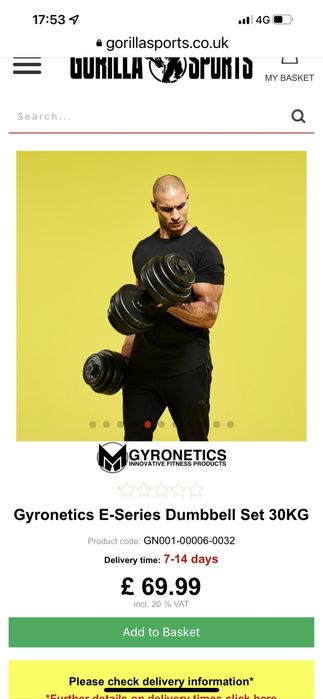 Gantere reglabile set 30 kg, noi made in germany 15 kg+15 kg=30 kg noi