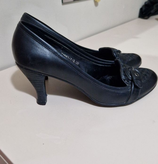 Туфли черные кожа б/у