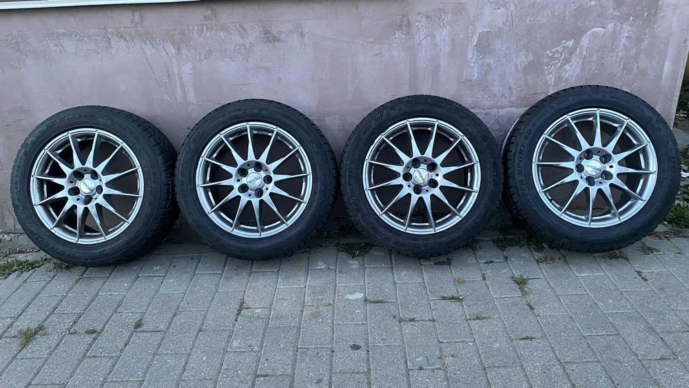 jante BMW 5x120  seria 5 e 39 etc cu anv iarna  225 55 17 dunlop