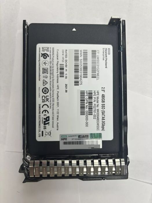 SSD для Сервера  HPE 480GB SATA 6G RI SFF