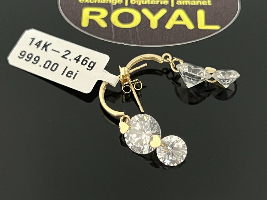 Bijuteria Royal CB : Cercei dama aur 14k  2,46 grame