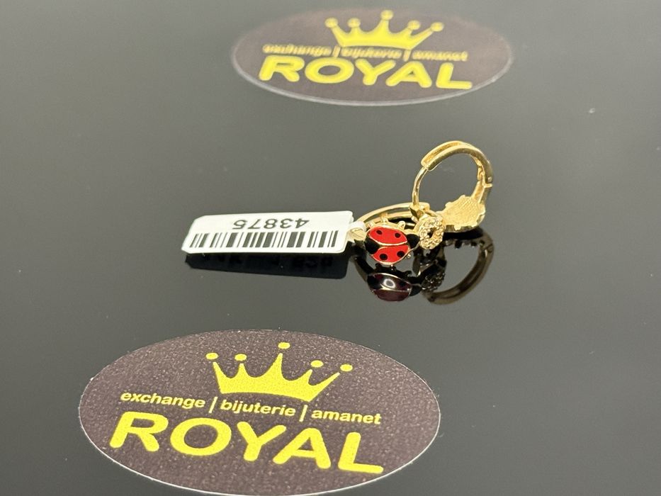 Bijuteria ROYAL : Cercei AUR 14K NOU fetița / 1.62 GR