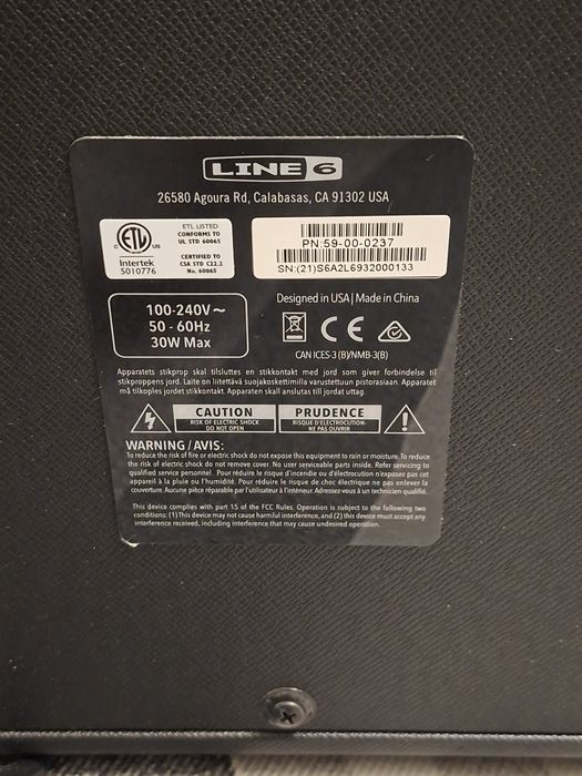 Комбо усилитель Line 6 Spider V20