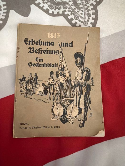 Napoleon, iar stilul indică o publicație austriacă/germană de început de secol XX, probabil comemorativă pentru anul 1815