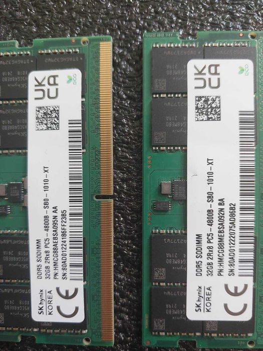 64GB DDR5 4800MT/s CL40 - SK Hynix (SO-DIMM, за лаптоп)