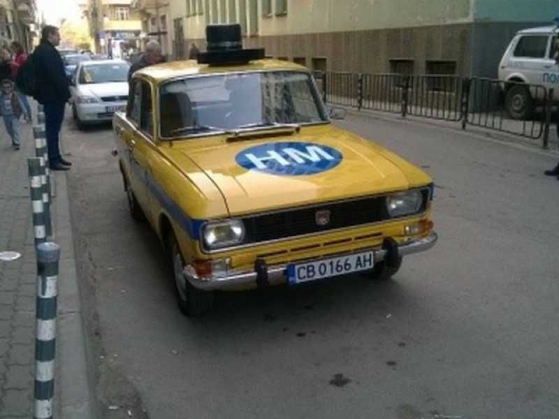 метална детска ретро кола с педали МОСКВИЧ милиция полиция