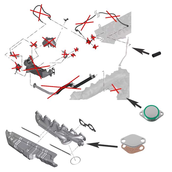 Гаранция! Нов EGR Delete Комплект за N57 за BMW E90 E91 E92 F01 F10