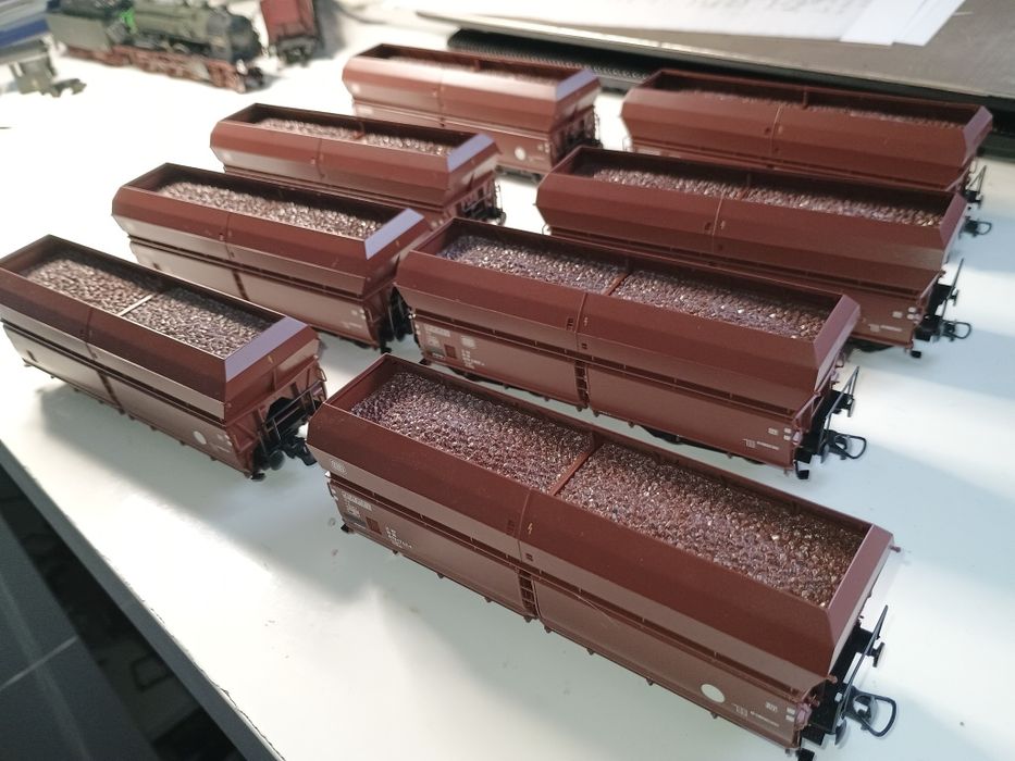 Vagoane marfă DB Roco, gondole minereu, machetă trenuleț electric HO